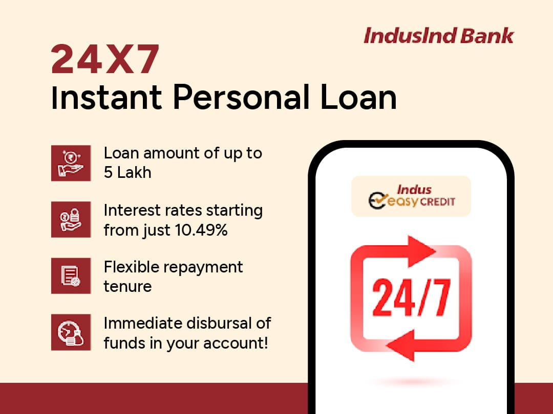 Instant Loan, Online, Personal Loan LoanWale 🎯 IndusInd Bank Personal Loan – 24 घंटे में इंस्टेंट लोन, वो भी मिनिमम डॉक्युमेंट्स के साथ!